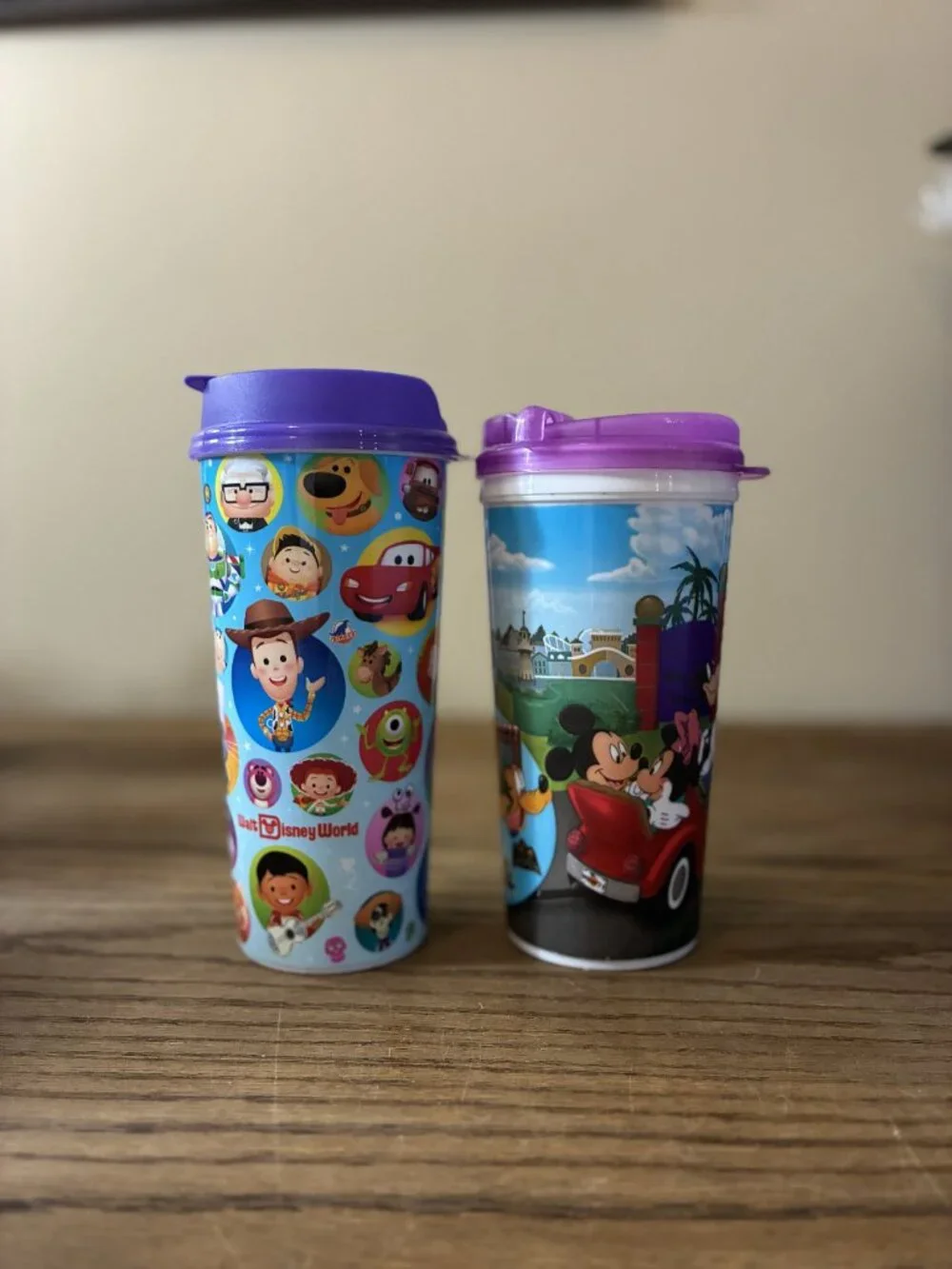 Walt Disney World Resort Reusable Refillable 16oz Mug; Lot of 4; Assorted